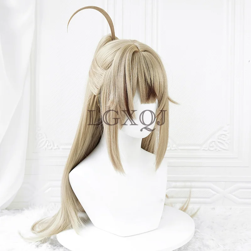 Kirara Cosplay Wig 75cm Light Brown Thick Wig With Ponytail Heat Resistant Wig Kirara Cosplay Anime Wigs +Wig Cap